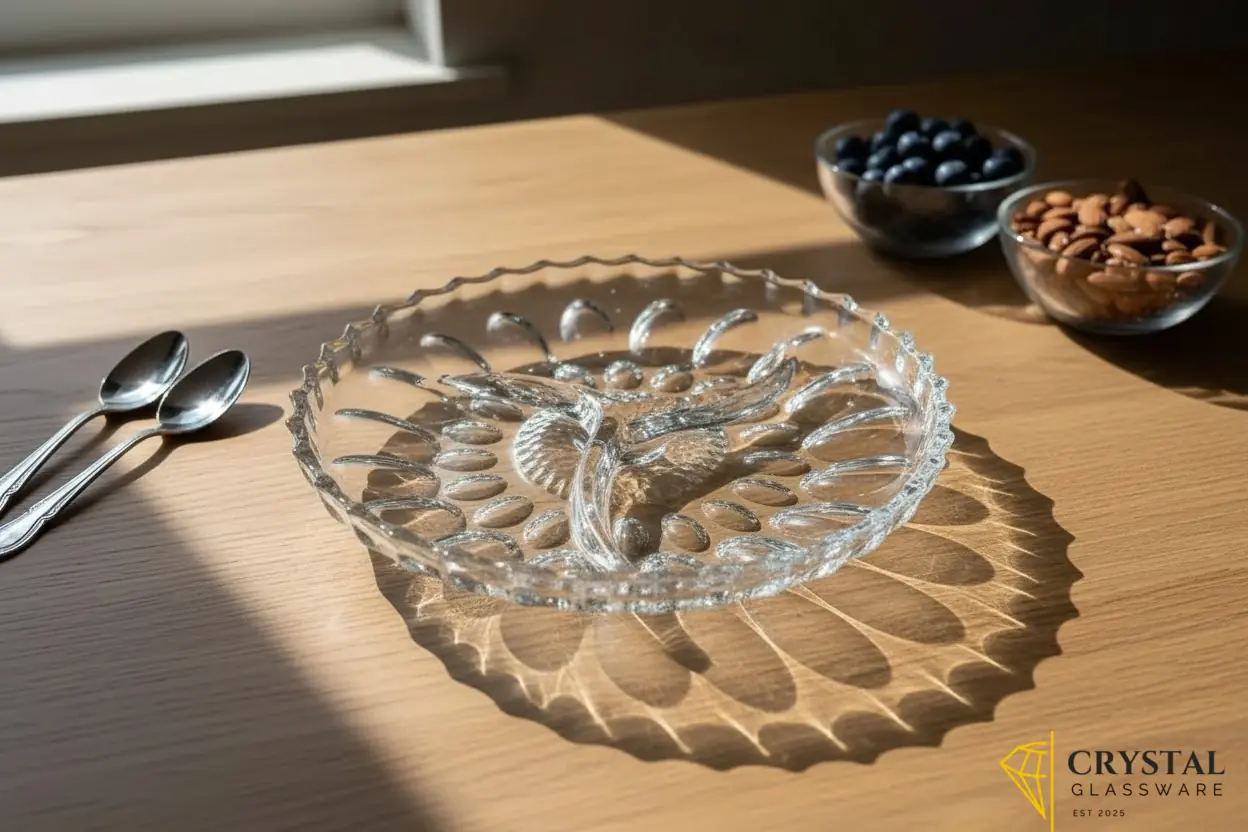Delisoga glassware Dry Fruit Plate Dish